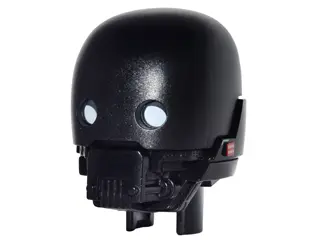 Black Large Figure Head Modified SW K-2SO with Weathered Silver Scratches, Red Panel and White Eyes 