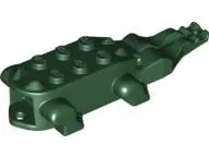Dark Green Alligator / Crocodile Body with 4 Bottom Teeth
