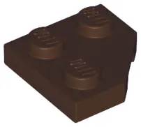 Dark Brown Wedge, Plate 2 x 2  Cut Corner