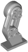 Light Bluish Gray Large Figure Leg Left with Black Rotation Joint Pin