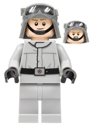 Imperial AT-ST Driver - Helmet with Molded Goggles, Light Bluish Gray Jumpsuit, Plain Legs
