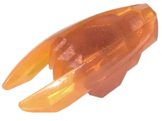 Reddish Copper Minifigure, Weapon Ninjago Time Blade with Molded Trans-Orange Claws and Blades Patte