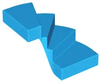 Dark Azure Stairs 6 x 6 x 4 Curved