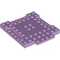 Lavender Brick, Modified 8 x 8 x 2/3 with 1 x 4 Indentations and 1 x 4 Plate