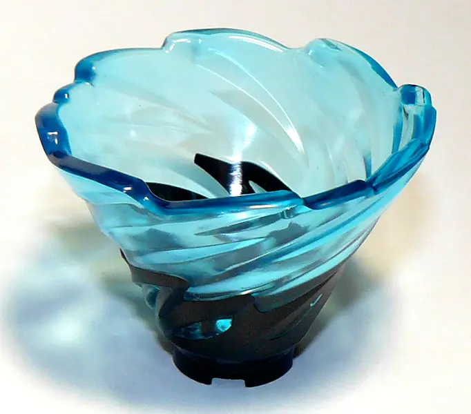 Black Tornado of Spinjitzu Narrow with Molded Trans-Light Blue Top Pattern