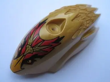 Pearl Gold Flywheel Fairing Bird Shape with Bright Light Orange Beak Fluminox Pattern