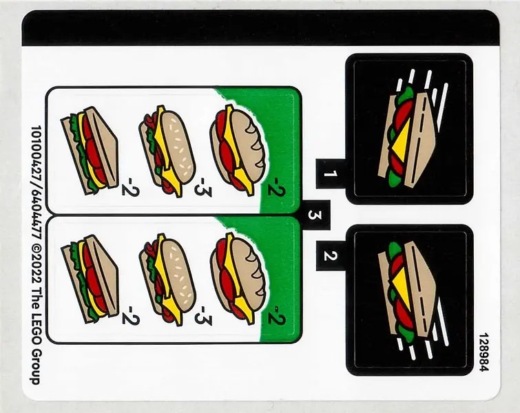 Sticker Sheet for Set 40578 - (10100427/6404477)