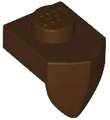 Brown Plate, Modified 1 x 1 with Tooth Vertical