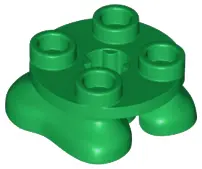 Legs with Plate Round 2 x 2 and Axle Hole - 2 Feet