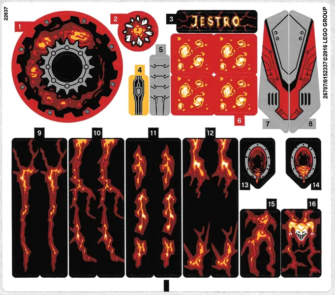 Sticker Sheet for Set 70323 - (26707/6152337)
