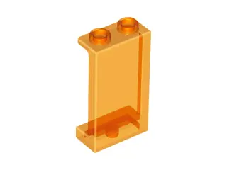 Trans-Orange Panel 1 x 2 x 3 with Side Supports - Hollow Studs