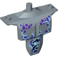 Sand Blue Large Figure Torso Armor Shoulder Studs with Dark Purple Spots and White and Medium Blue L