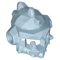 Sand Blue Minifigure, Headgear Helmet Spiked with Side Holes
