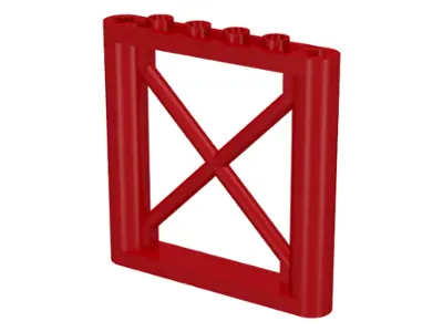 Red Support 1 x 6 x 5 Girder Rectangular