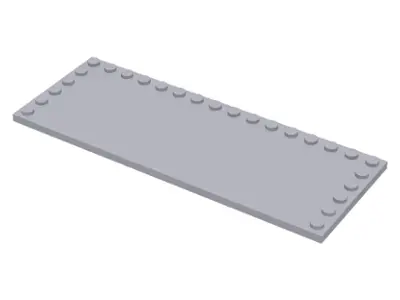 Light Bluish Gray Tile, Modified 6 x 16 with Studs on Edges