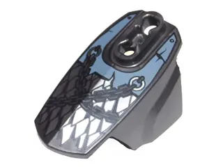 Pearl Dark Gray Hero Factory Armor with Ball Joint Socket - Size 5 with Scaly Armor and Chains Patte