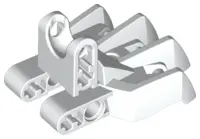 White Hero Factory Foot with Four Short Claws and Ball Joint Socket