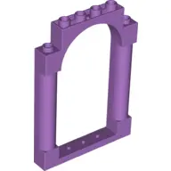 Medium Lavender Door, Frame 1 x 6 x 7 Arched with Notches and Rounded Pillars