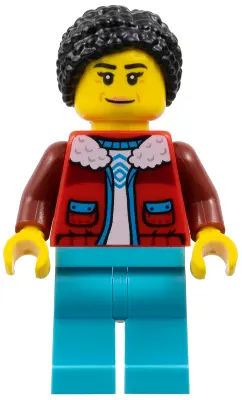 Explorer - Female, Red Coat over White Shirt, Medium Azure Legs, Black Hair