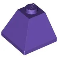 Dark Purple Slope 45 2 x 2 Double Convex Corner