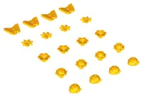 Bright Light Orange Friends Accessories, Flowers and Insects, 20 in Bag (Multipack)