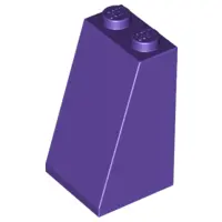 Dark Purple Slope 75 2 x 2 x 3 - Solid Studs
