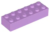 Medium Lavender Brick 2 x 6