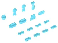 Medium Azure Friends Accessories, Animal Show and Grooming Supplies, 16 in Bag (Multipack)