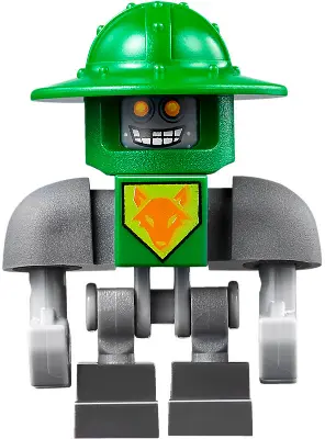 Aaron Bot - Dark Bluish Gray Shoulders, Green Helmet