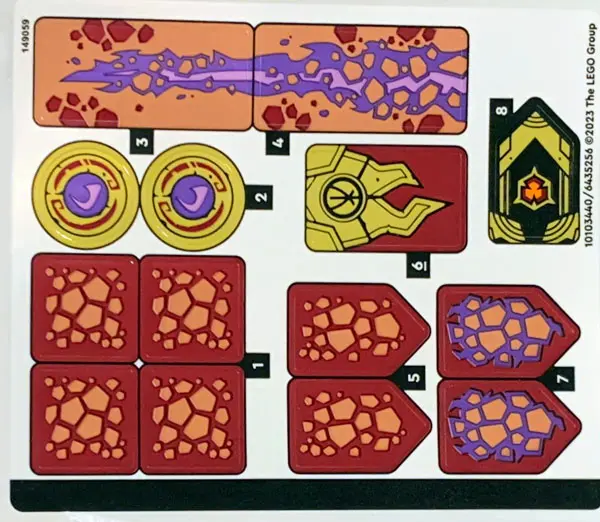 Sticker Sheet for Set 71793 - (10103440/6435256)