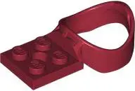 Dark Red Plate, Modified 2 x 2 with Ball Holder