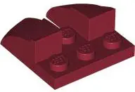 Dark Red Wedge 3 x 3 Curved with Cutout