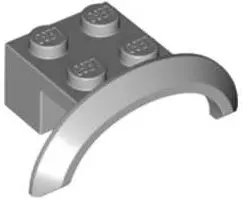 Light Bluish Gray Vehicle, Mudguard 4 x 2 1/2 x 1 with Arch Round