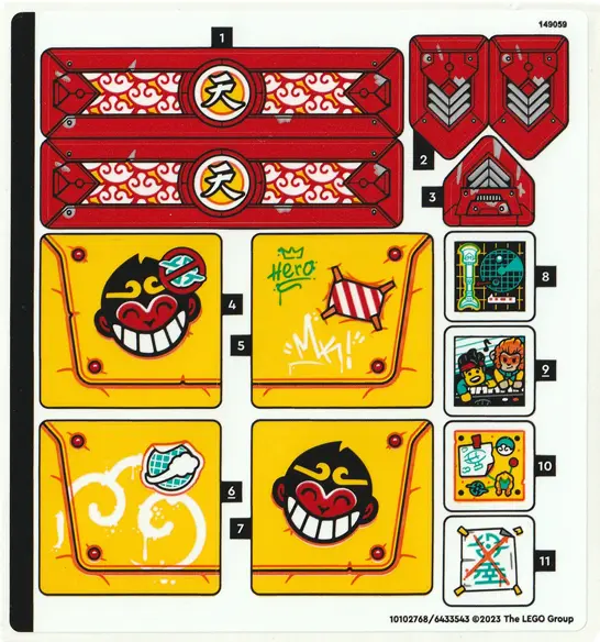 Sticker Sheet for Set 80046 - (10102768/6433543)