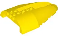 Yellow Aircraft Fuselage Aft Section Curved Top 8 x 12 with 6 Holes