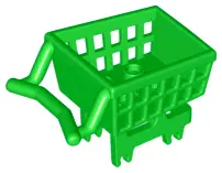 Bright Green Minifigure, Utensil Shopping Cart Frame