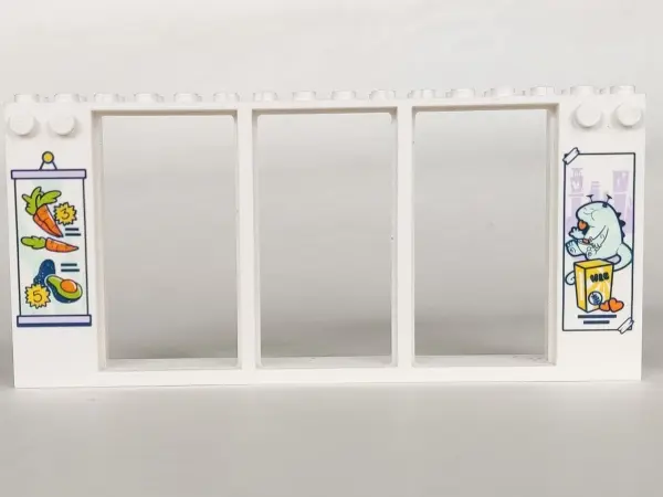 White Door, Frame 2 x 16 x 6 with 3 Openings and 2 Studs on Either Side on Front with Supermarket Of