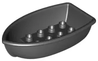 Black Duplo Boat with  8 Studs
