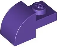 Purple Slope, Curved 2 x 1 with Recessed Stud