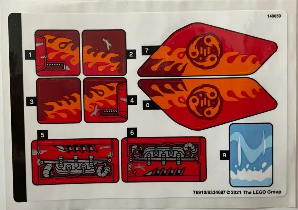 Sticker Sheet for Set 80019 - (76910/6334697)