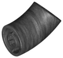 Pearl Dark Gray Brick, Round 2 x 2 D. 45 degrees Elbow (25.5mm Standing Height)
