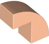 Light Nougat Slope, Curved 2 x 1 x 1 2/3