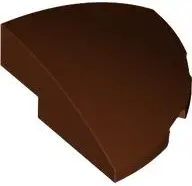 Reddish Brown Slope, Curved 3 x 3 Corner Round