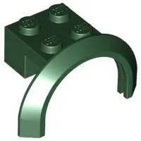 Dark Green Vehicle, Mudguard 4 x 2 1/2 x 1 2/3 with Arch Round