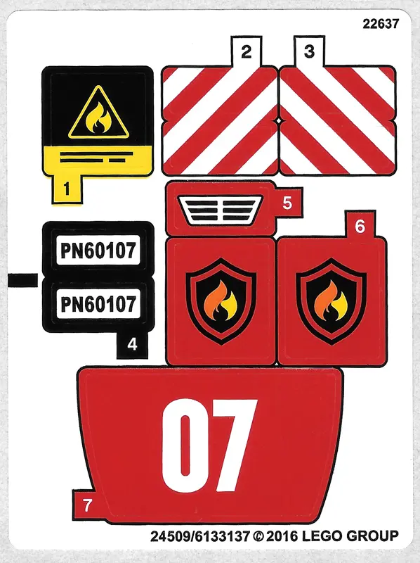 Sticker Sheet for Set 60107 - International Version - (24509/6133137)