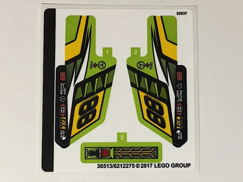 Sticker Sheet for Set 42072 - (36513/6212275)