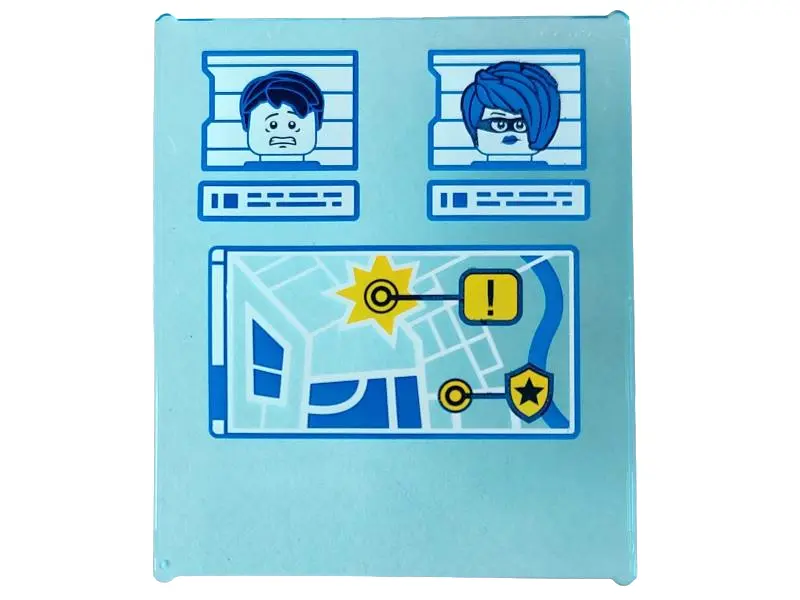 Trans-Light Blue Glass for Window 1 x 6 x 6 Flat Front with Yellow, Blue and White GPS Map Screen an