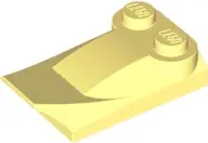 Bright Light Yellow Slope, Curved 3 x 2 x 2/3 with 2 Studs, Wing End