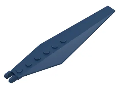 Dark Blue Hinge Plate 3 x 12 with Angled Side Extensions and Tapered Ends