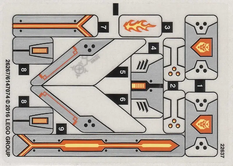 Sticker Sheet for Set 70327 - International Version - (26267/6147074)